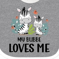 thumbnail image 4 of Inktastic Zebra My Bubbe Loves Me Boys or Girls Baby Bib, 4 of 4
