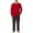 Black/Red Plaid, variant on Cuddl Duds Mens Cabin Fleece 2PC Pajama Sets