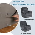 thumbnail image 6 of PrimeBeau Non-Slip Solid Print Jacquard Recliner Slipcovers - Taupe, 6 of 7
