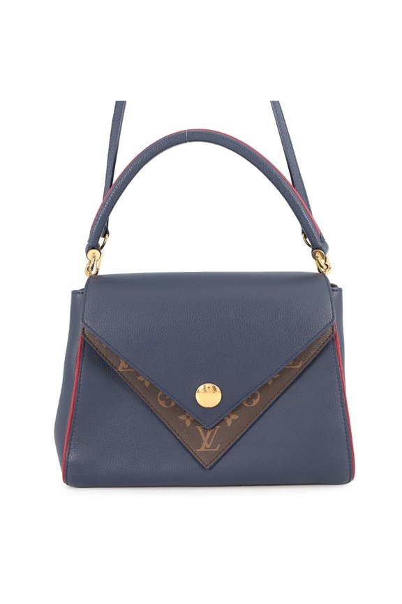 Pre-Owned Louis Vuitton calf leather handbag, Monogram Double V, M55022. This 2-way shoulder...