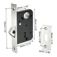 thumbnail image 3 of Mango de cerradura de puerta deslizante invisible empotrada Uxcell con llaves, cobre, 3 of 7