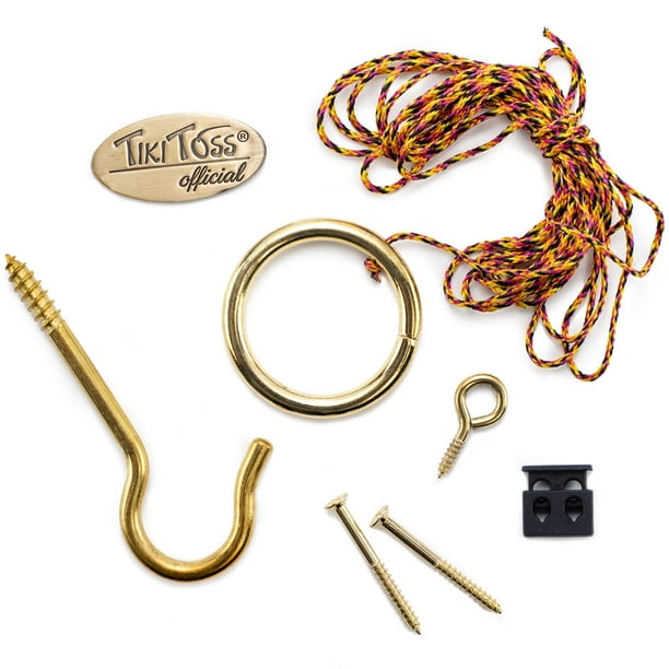 Tiki Toss Ring Game DIY Essentials (Brass) Includes Hook, Ring