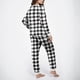 thumbnail image 5 of Conjunto de top y pantalones de poliéster con bolsillos largos y estampado de cuello redondo informal para mujer, 5 of 5