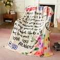 thumbnail image 2 of Joyfy Blanket for Mom 50" x 60" Soft Flannel Throw Blanket Birthday Mother's Day Gift，Ivory White, 2 of 6