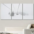 thumbnail image 2 of wall26 Canvas Print Wall Art Set Ski Lift on Snowy Winter Mountain Nature Wilderness Photography Realism Rustic Scenic Relax/Calm Multicolor for Living Room, Bedroom, Office - 16"x24"x3 Pan, 2 of 7
