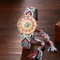 thumbnail image 5 of Avaner Woven Strap Watch for Women:Round Flower Dial Quartz Wristwatch Handmade Ethnic Adjustable Drawstring Weave Bracelet Wristwatch, 5 of 8