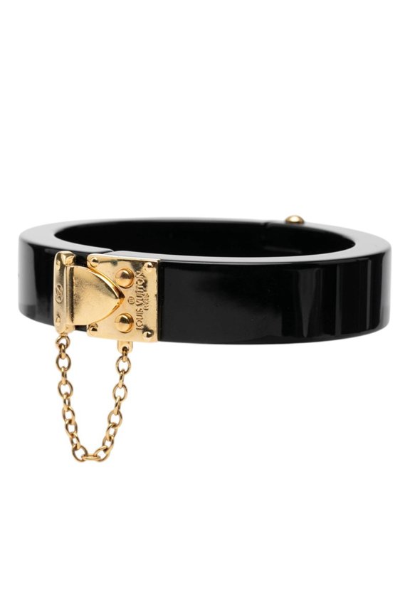Pre-Owned Louis Vuitton LockMe Bracelet M66761 Black Plastic Women's LOUIS VUITTON