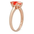 thumbnail image 4 of 1 ct Marquise Cut Simulated Red Diamond Solitaire 18K Rose Gold Womens Engagement Ring, 4 of 6