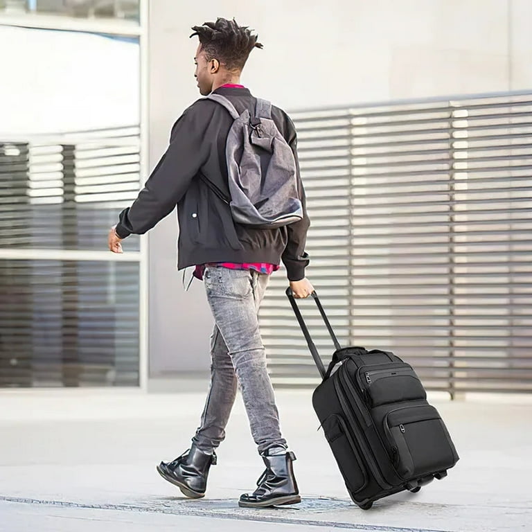 Men s Rolling Luggage Handbag Trolley Bag with wheels Carry on Hand Luggage Travel Suitcases Business Laptop Bag For Men Walmart