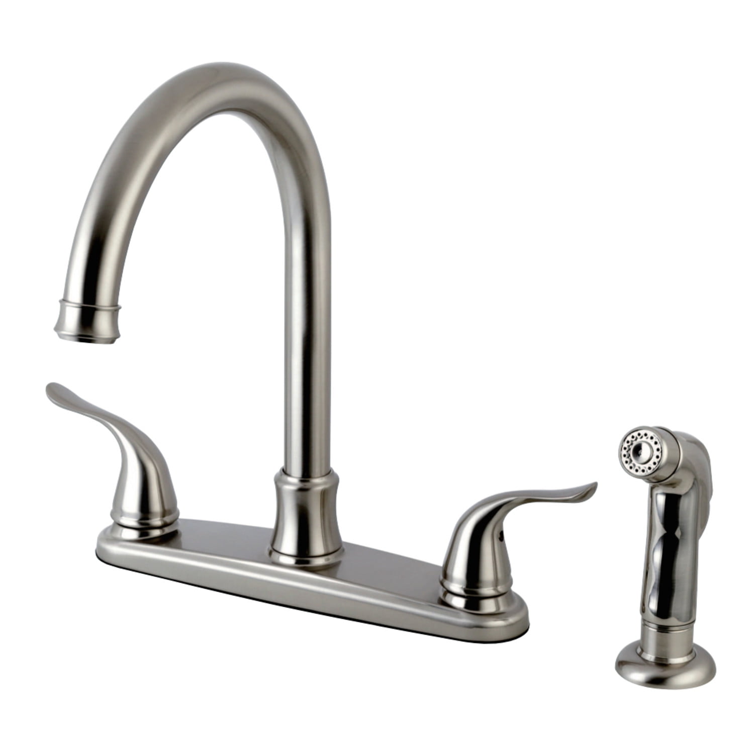 Kingston Brass FB7798YLSP Centerset Kitchen Faucet, Brushed Nickel