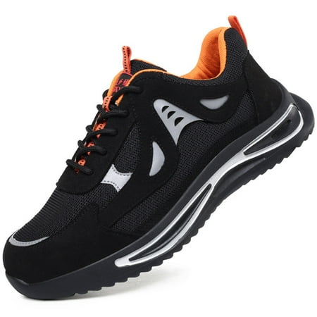 

Tanleewa Steel Toe Work Shoes for Men Lightweight Durable Safety Shoe Size Men10.5/Women11.5