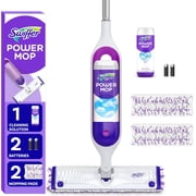 PowerMop Multi-Surface Mop Kit for Floor Cleaning, Includes PowerMop, 2 Mopping Pad Refills, 1 Cleaning Solution with Fresh Scent and 2 Batteries