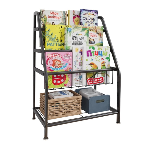 Estantería infantil Aboxoo Todder, independiente, 45 cm, metal negro
