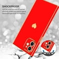 thumbnail image 3 of Compatible with iPhone 12 Case  Luxury Plating Gold for Women Girls Cute Love Heart Pattern Shockproof Raised Full Camera Lens Protection Cover Case for iPhone 12, Red, 3 of 14
