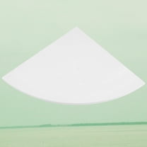 UPKOCH Triangular Shelf Homeowners Renters Modern Decor White 1Set