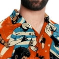 thumbnail image 5 of Football Men's Short Sleeve Beach Shirts, Casual Printed Poplin Button Down, Unisex Summer Hawaiian Shirt, 5 of 6