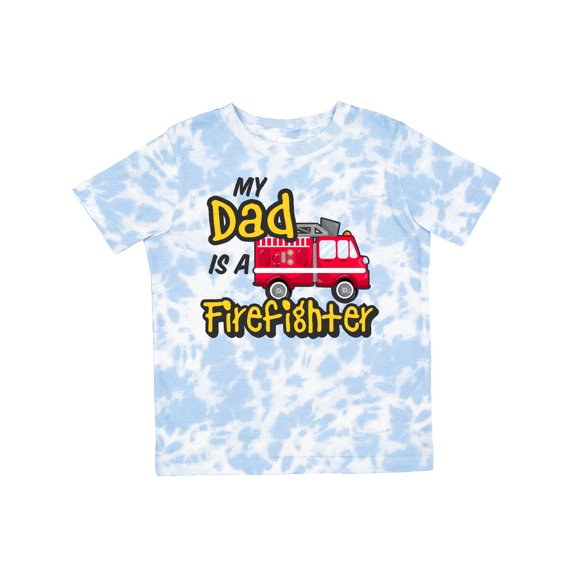 Inktastic My Dad is a Firefighter with Fire Truck Boys or Girls Toddler T-Shirt