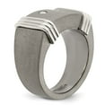 thumbnail image 7 of Edward Mirell Titanium & Argentium Sterling Silver .06ct Dia Signet Ring, 7 of 7