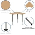 thumbnail image 5 of Emma + Oliver Triangular Natural Collaborative Adjustable Student Desk - Home and Classroom, 5 of 13
