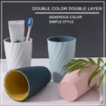 thumbnail image 4 of Pack Bathroom Tumblers Unbreakable Soft Durable Bathroom Cup Toothbrush Holder (Light Blue & Dark Blue), 4 of 5