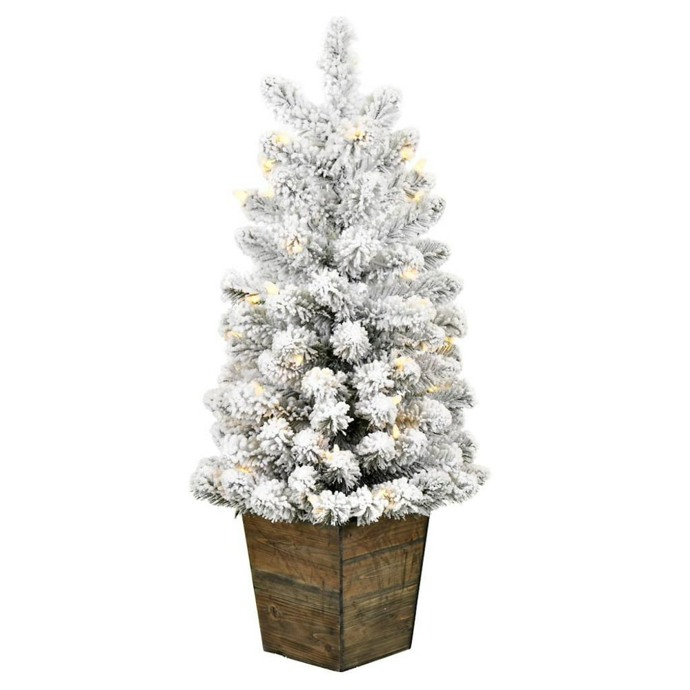 Vickerman 657614 3' x 18" Flocked Gifford Pine 50 Warm White Lights
