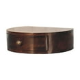 thumbnail image 4 of Artisan Furniture Solid Wood California Walnut Wall Mounted Rounded Bedside, 4 of 9