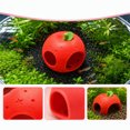 thumbnail image 6 of Red Apple Fish Tank Hideout with 3D Printed Dual Hole Design, 1 Piece, Red with Green Leaf, for Betta and Shrimp Tanks, Aquarium Cave Decoration, 6 of 9