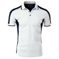 thumbnail image 3 of H2H Mens Cool Dry Compression Short Sleeve Polo T-Shirts WHITE US 3XL/Asia 4XL (CMTTS267), 3 of 6