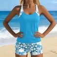 thumbnail image 5 of Qingpeng Womens Two Piece Blouson Tankini Swimsuits Sporty Pockets Swim Shorts Tummy Control Bathing Suit, 5 of 8
