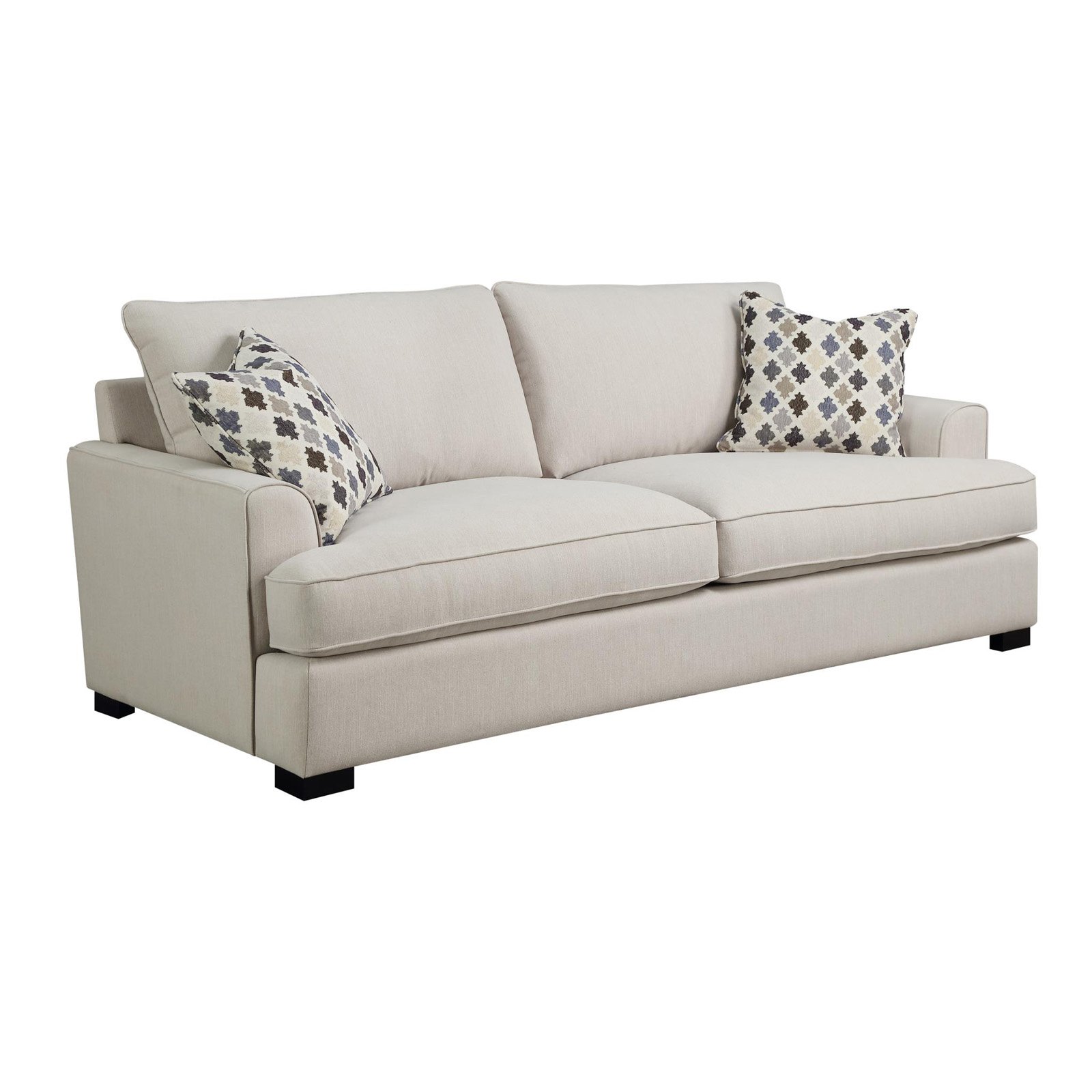 Emerald Home Myra Sofa Beige W/2 Accent Pillows