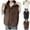 Coffee, variant on Winter Coats for Women Lightweight Packable Sleeveless Down Vest Black,L