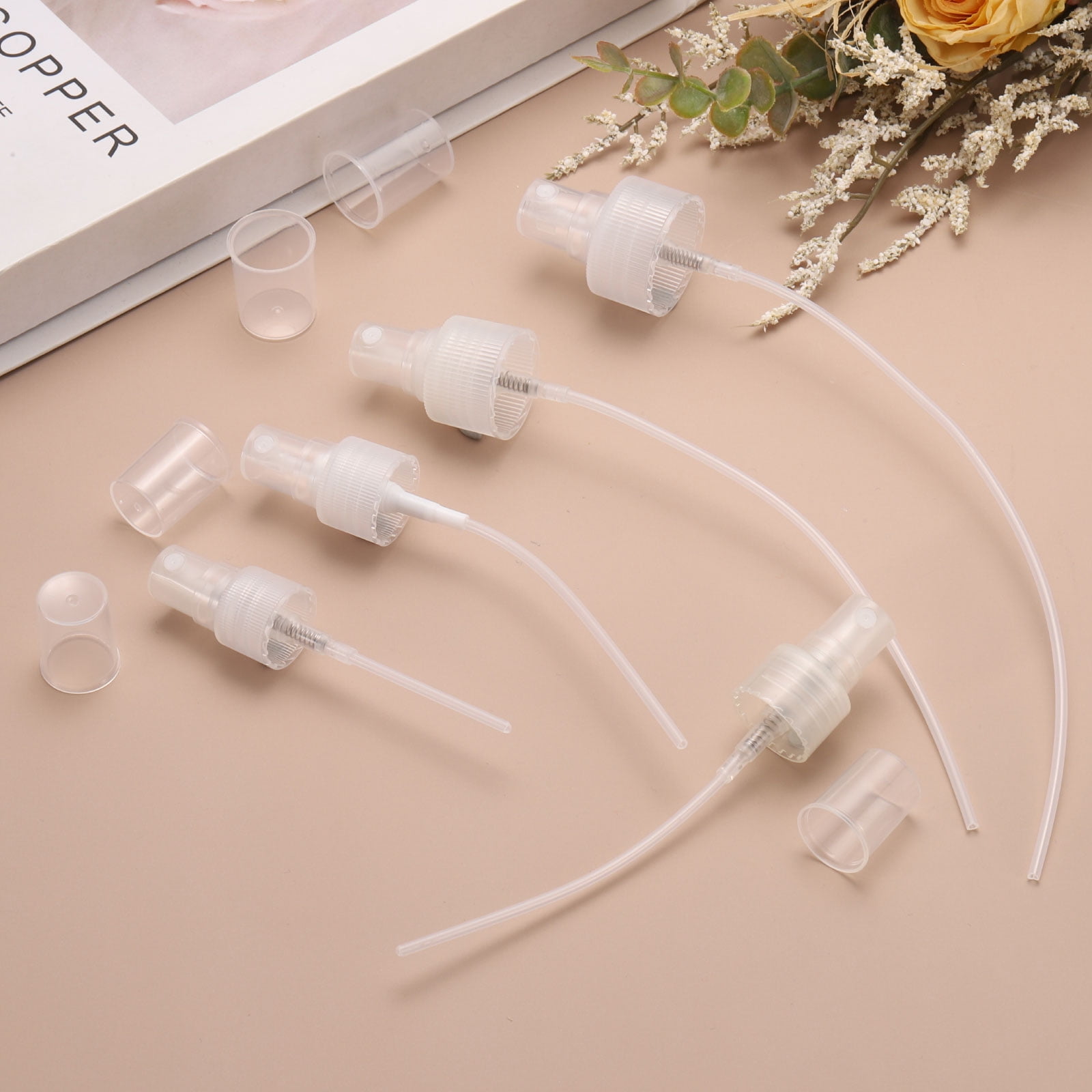 Unique Bargains Spray Top Fine Mist Sprayer Replacement Essential Oils Body White