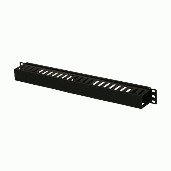 NavePoint 1U Plastic Rack Mount Horizontal Cable Manager Duct Raceway for 19 Inch Server Rack