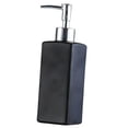 thumbnail image 3 of Botella dispensadora de loción de vidrio con bomba, botella de lujo para gel de ducha y champú, recargable. Negro, 3 of 6