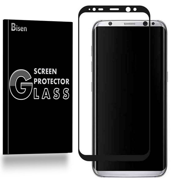 Samsung Galaxy S8 [1-Pack] 3D Curved Full Cover Tempered Glass Screen Protector [BISEN], Anti-Scratch, Anti-Shock, Shatterproof, Bubble Free