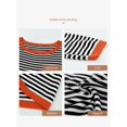 thumbnail image 5 of Womens Sweaters Long Sleeve Crew Neck Color Block Striped Casual Knitted Pullover Tops Black & Red M, 5 of 7