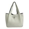 thumbnail image 1 of Pre-Owned PRADA Prada Triangle Logo Plate Hardware Vitello Dino Leather Handbag Mini... (Good), 1 of 10