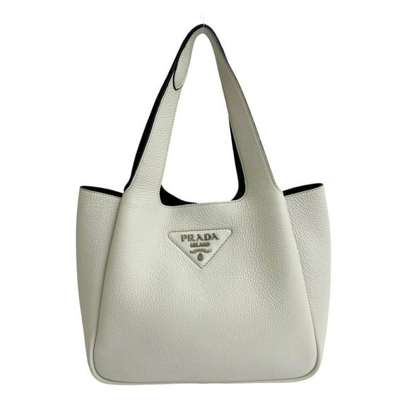 Pre-Owned PRADA Prada Triangle Logo Plate Hardware Vitello Dino Leather Handbag Mini... (Good)