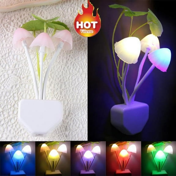Vikakiooze Romantic Colorful Sensor LED Night Light Wall Lamp Home Decor
