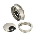 thumbnail image 3 of Uxcell 2 inch Cable Hole Cover Desk Grommet for Wire Organizer Zinc Alloy Brushed Silver 2pcs, 3 of 4