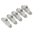 thumbnail image 1 of Pipe Throttle Valve, 5PCS Easy To Connect Pneumatic Throttling Valve Standard Size High Pressure Resistant No Leakage With Locking Nut For 4mm OD Hose, 1 of 8