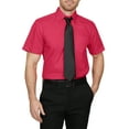 thumbnail image 4 of J. METHOD Men's Classic Regular Fit Button Down Short Sleeve Solid Color Dress Shirts S-5XL, 4 of 5