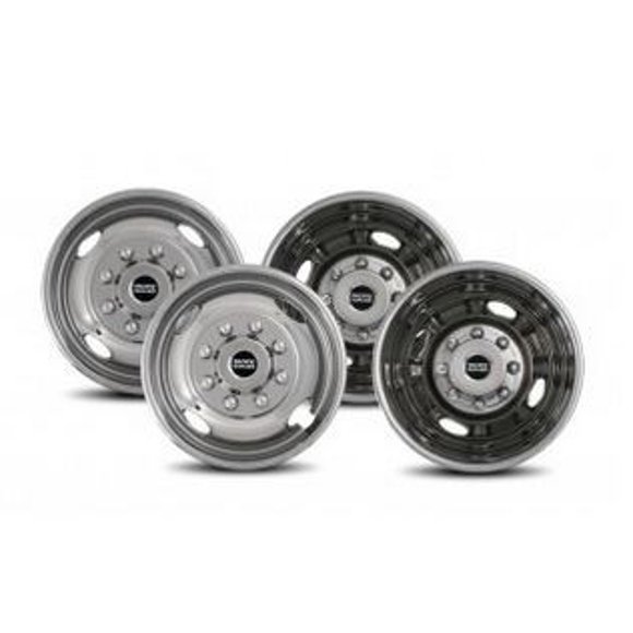Pacific Dualies Wheel Simulator 33-1950W Polished; Stainless Steel; Set Of 4; Does Not Fit Aluminum Wheels