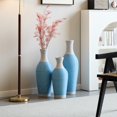 thumbnail image 6 of Hearthora 3-Piece Decorative Floor Vase Set, White & Blue PVC Vases with Classic Design for Living Room, Hallway & Entryway, 6 of 7
