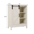 thumbnail image 3 of Sophia&William 3-Tier Sliding Barn Door Bathroom Storage Cabinet-White, 3 of 5