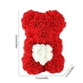 thumbnail image 2 of Rose Bear Cute Bear Rose Flower Gifts & Indoor Table Decorations for Valentines, Mothers Day, Birthday, Anniversary | Handmade Gifts for Women Mom Wife Girlfriend, 2 of 2