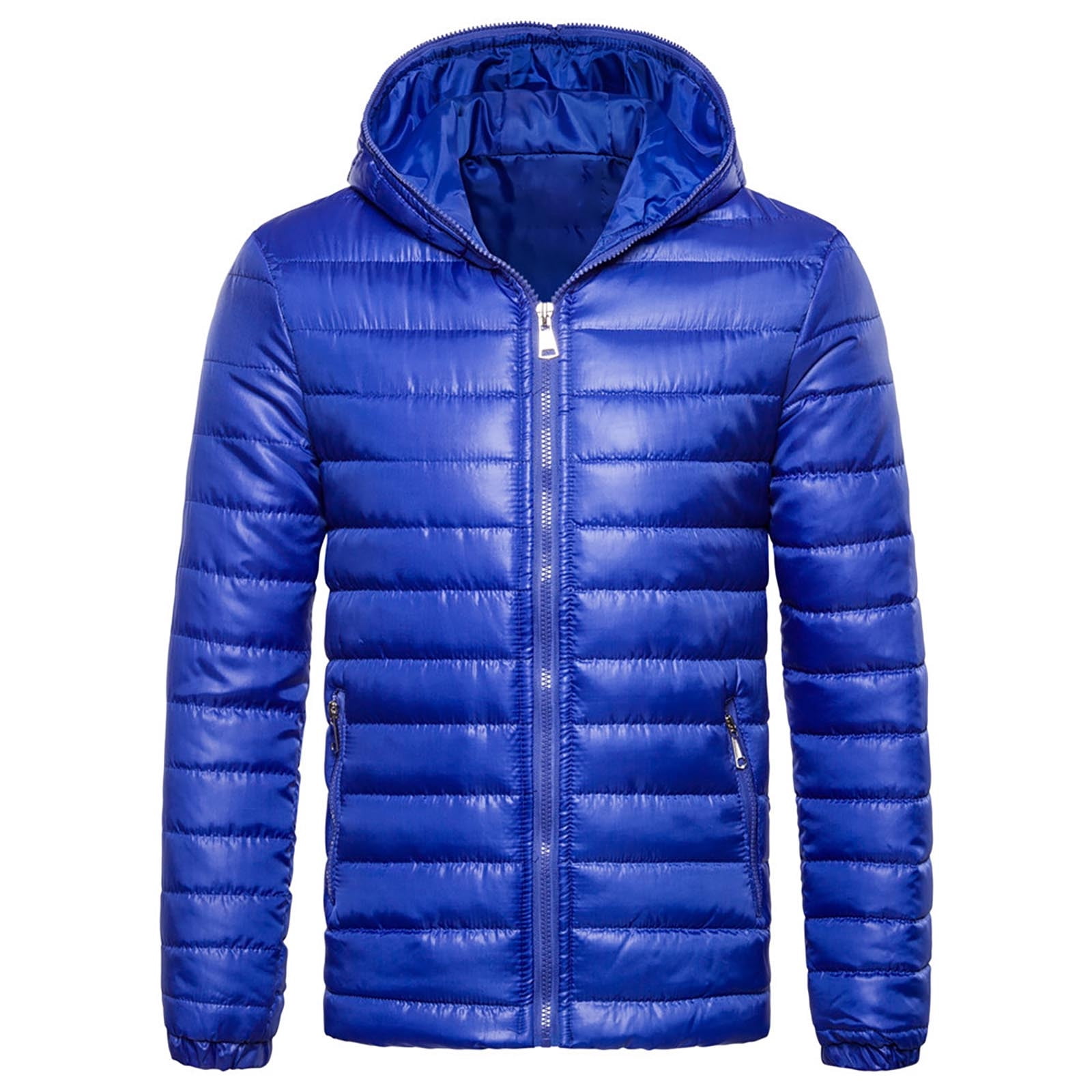 match Coat Hooded Thick Padded Jacket 