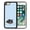 Boston Terrier Dog Lying Down Looking Up, variant on WIRESTER Shockproof Soft Rubber Cover Case for Apple iPhone 7/8 4.7", English Bulldog Dog Lying Down Looking Up On Aero Blue Background