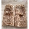 thumbnail image 6 of Gyaru Fuzzy Fur Leg Warmers Y2k Animal Print Furry Deer Legwarmers 2000s Whimsy Twee Alt Harajuku Accessories, 6 of 6