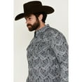 thumbnail image 2 of Moonshine Spirit Men's Crossing Paisley Print Long Sleeve Pearl Snap Western Navy X-Large, 2 of 4